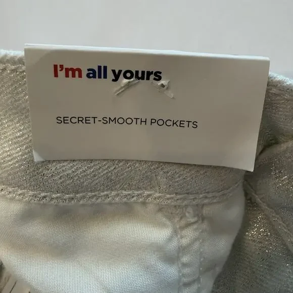 OLD NAVY Women’s High Rise Vintage Slim Silver Shimmer Jeans Size 2 (A0132) NWT - Picture 10 of 10